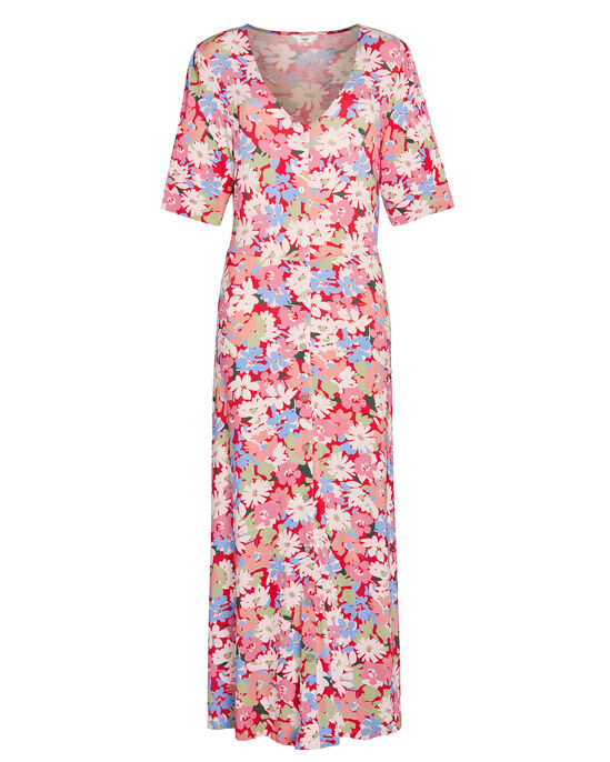 Full Bloom Print Jersey Midi Dress