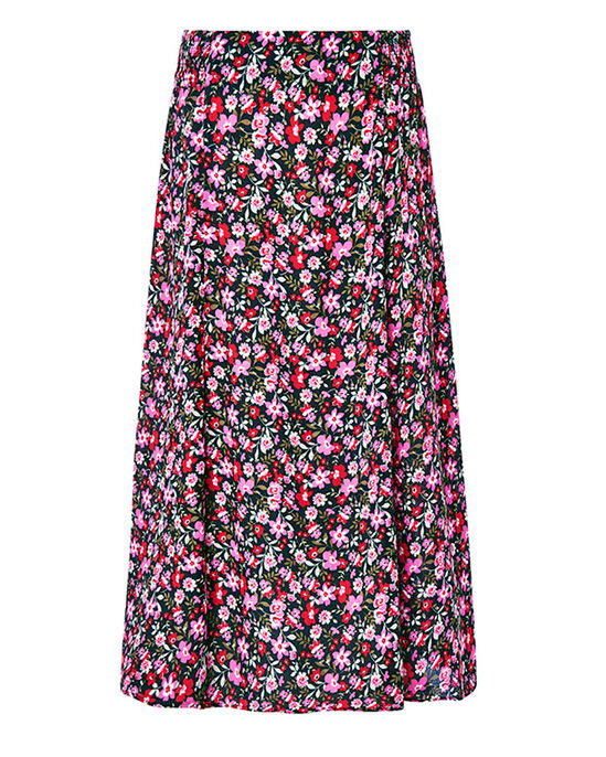 Perfect-Pick Printed Pull-On Midi Skirt