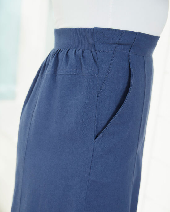 Linen-blend Pull-on Skirt