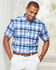Short Sleeve Patterned Oxford Shirt