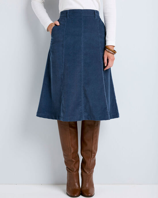 Cotton Cord Midi Skirt