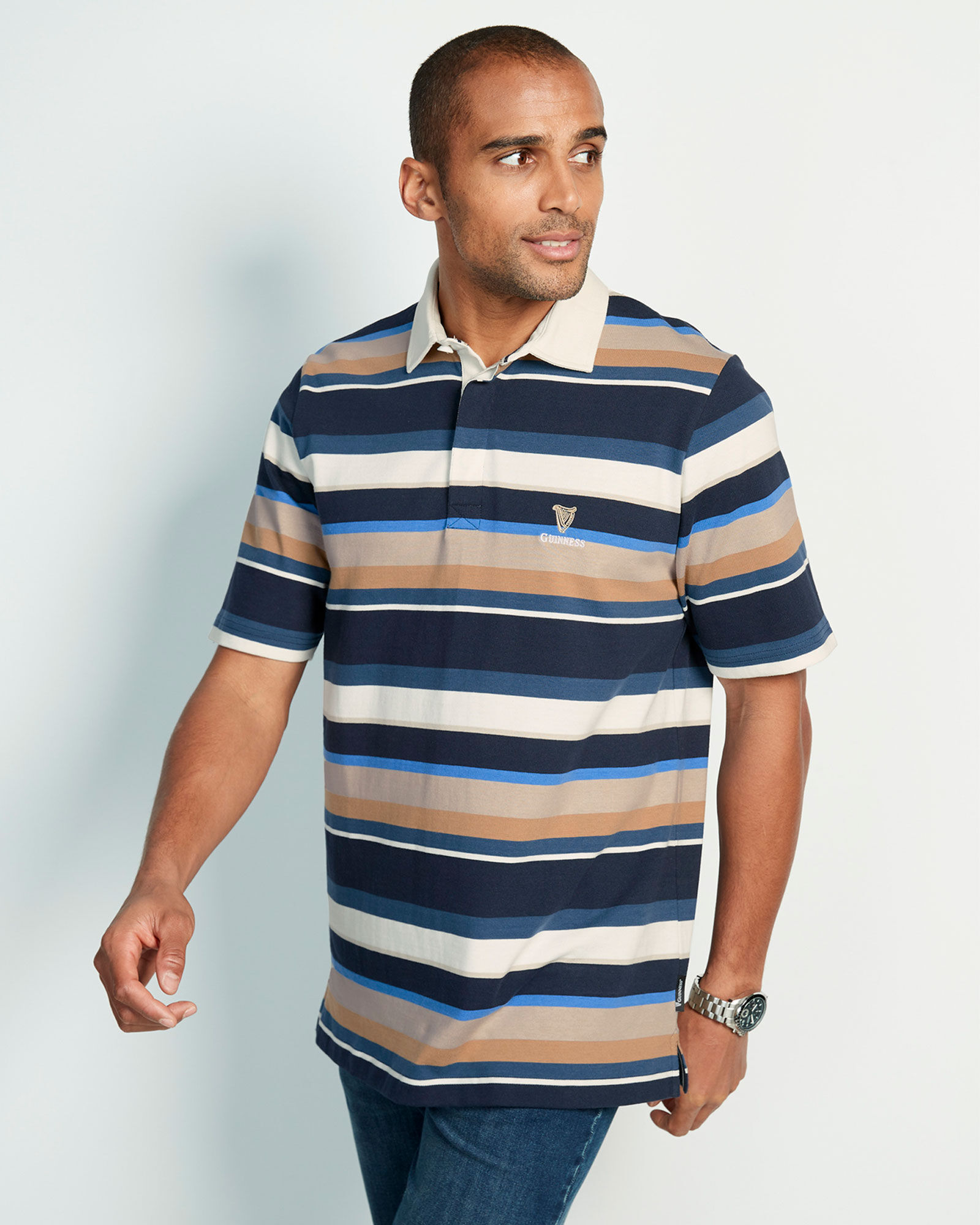 Men s Short Sleeve Rugby Shirts Cotton Traders