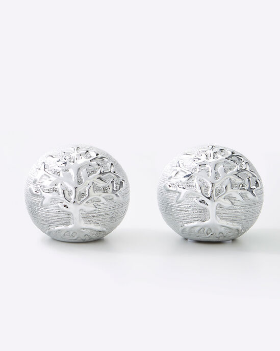 Set of 2 Tree of Life Decorative Balls