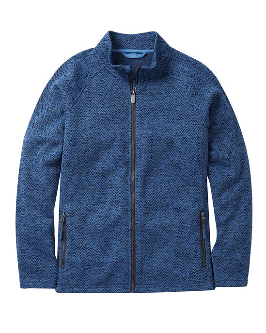 Herringbone Knitted Fleece Jacket
