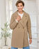 Wool-Look Unlined Double-Breasted Coat