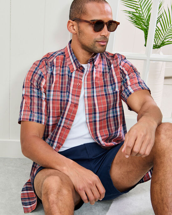 Short Sleeve Casual Check Shirt
