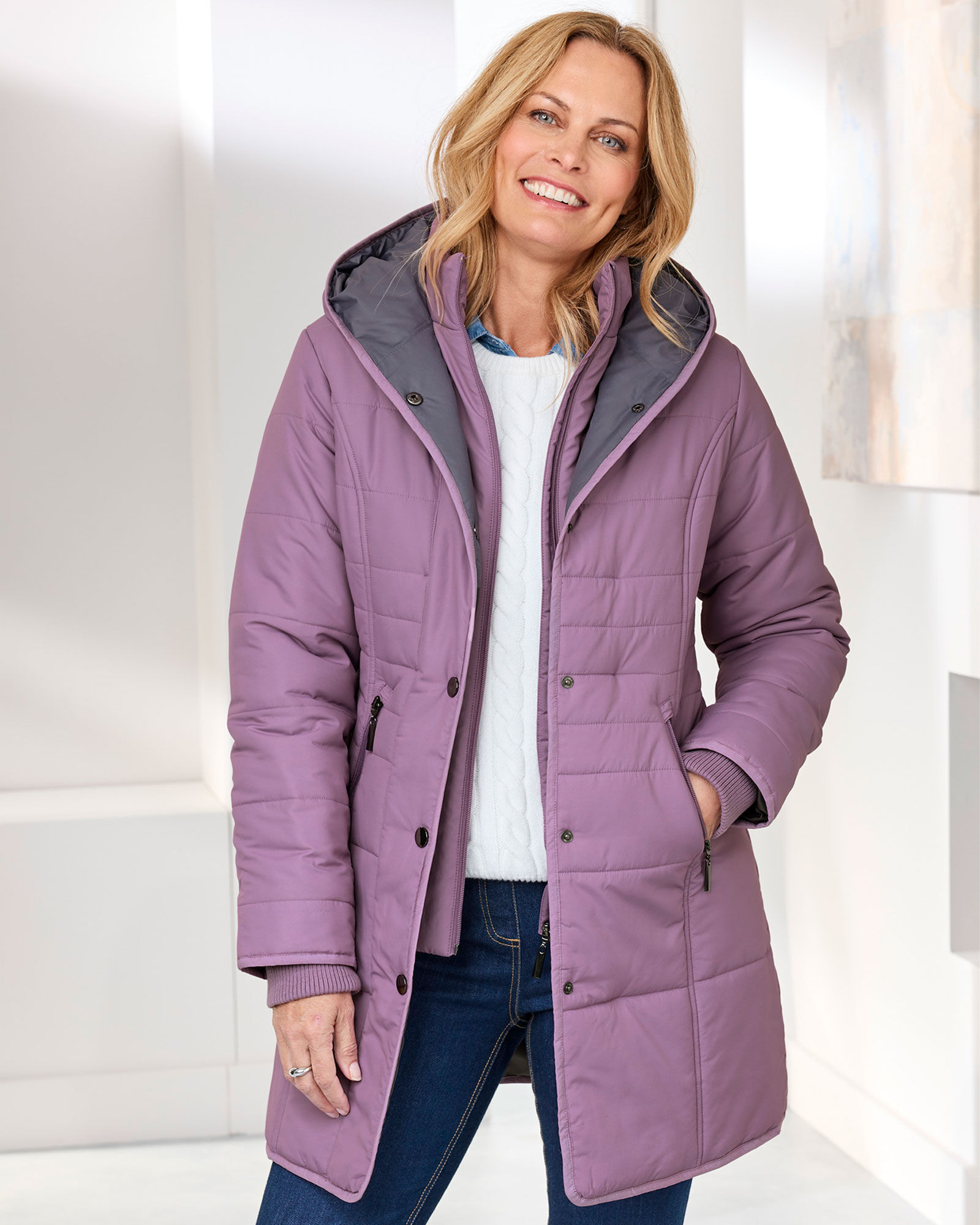 Padded Hooded Jacket at Cotton Traders