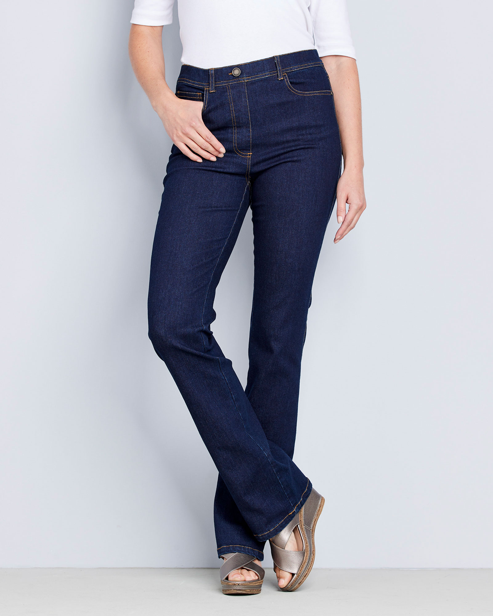 Bootcut Stretch Pull-On Jeggings at Cotton Traders