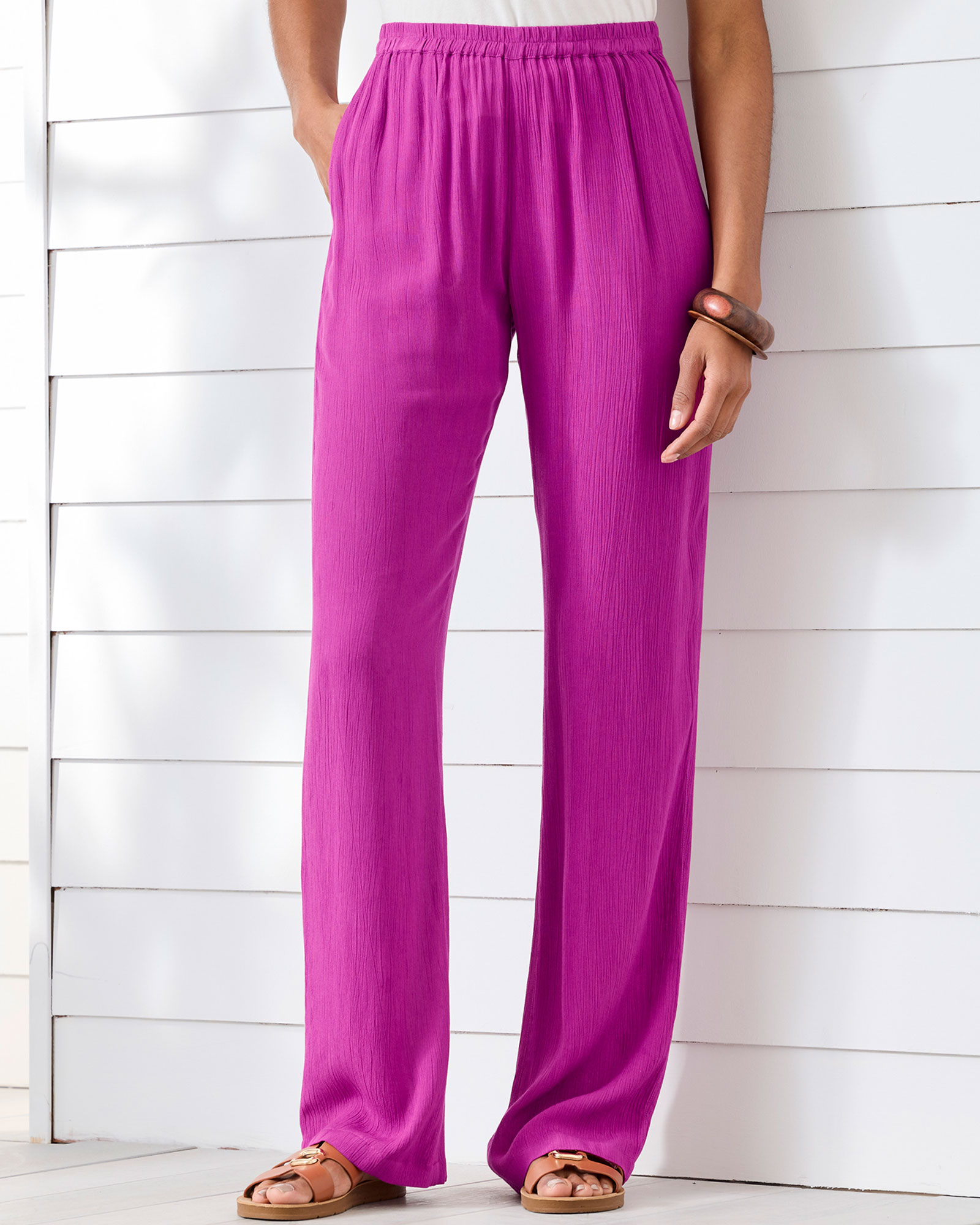 Pull-On Crinkle Trousers