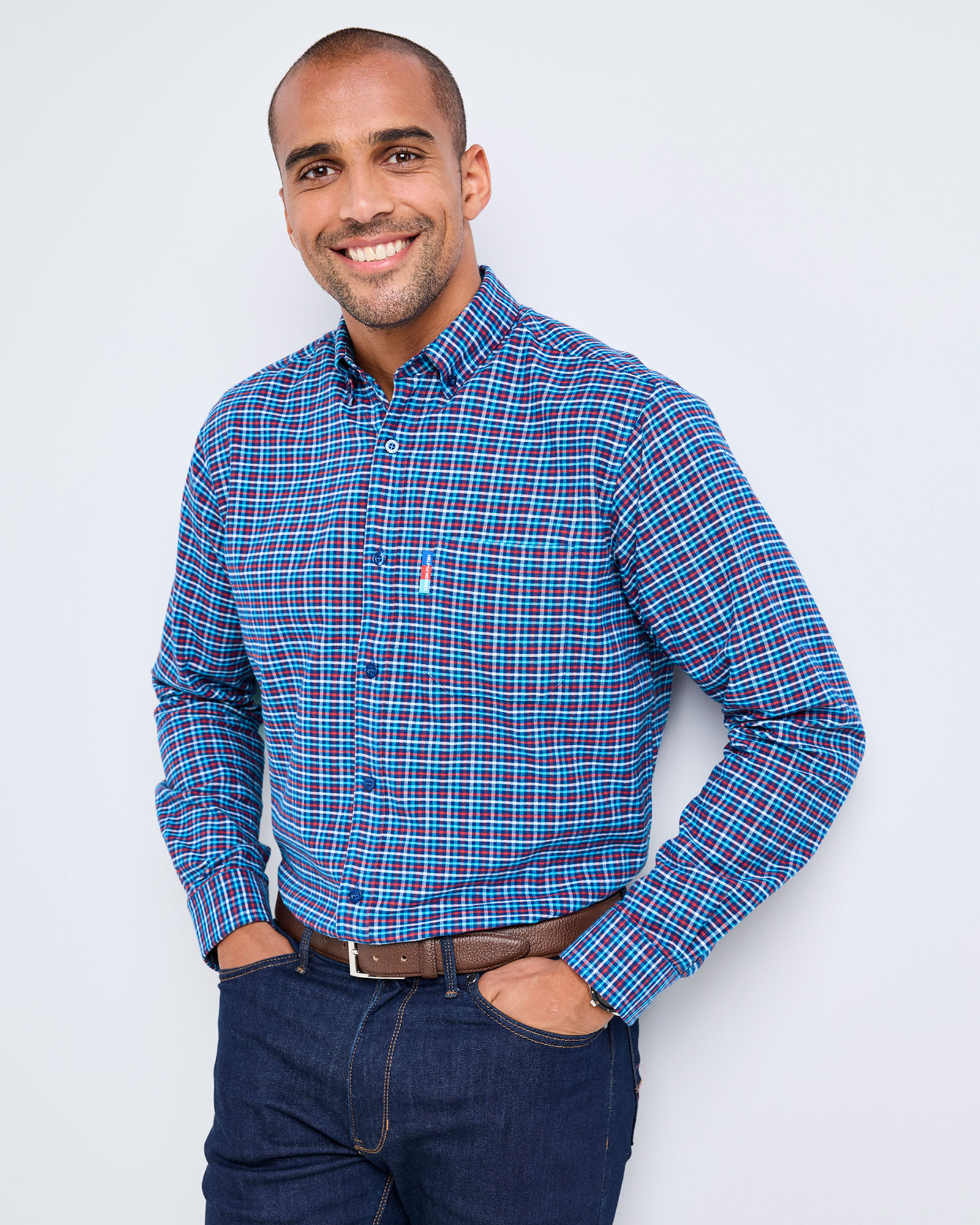 Help For Heroes Long Sleeve Brushed Oxford Check Shirt