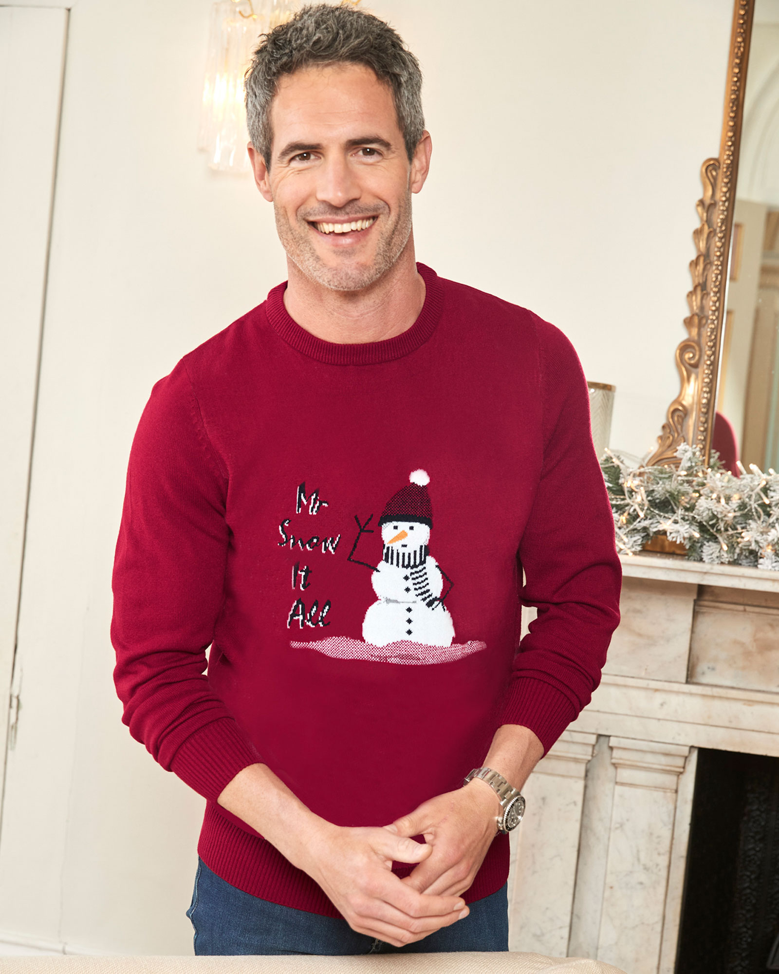 Christmas Crew Neck Jumper at Cotton Traders
