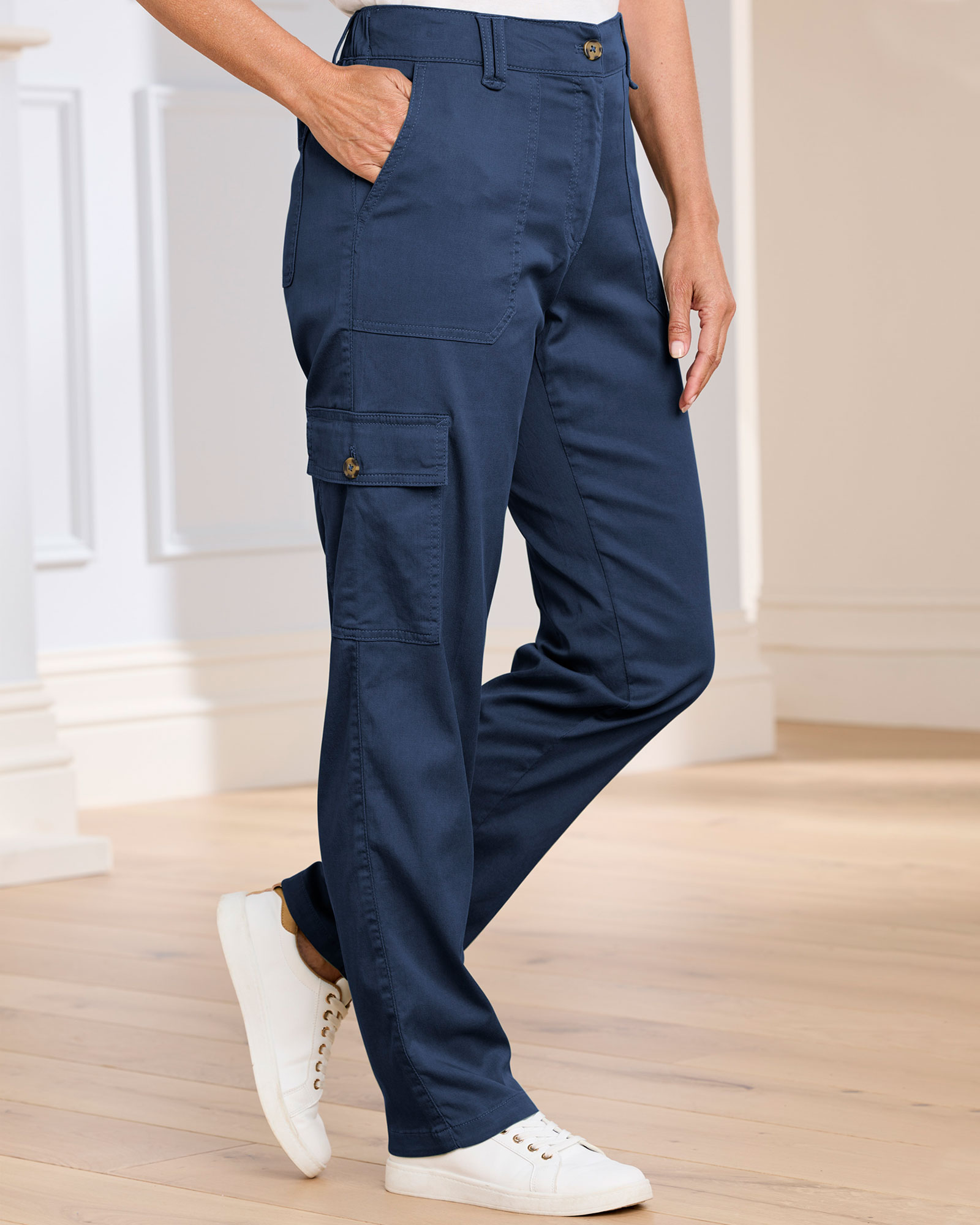 Stylish Modern Cotton Women's Cargo Pant, Hot & Trendy Pants, Navy Blue  Cargo, Dark blue Cargo,