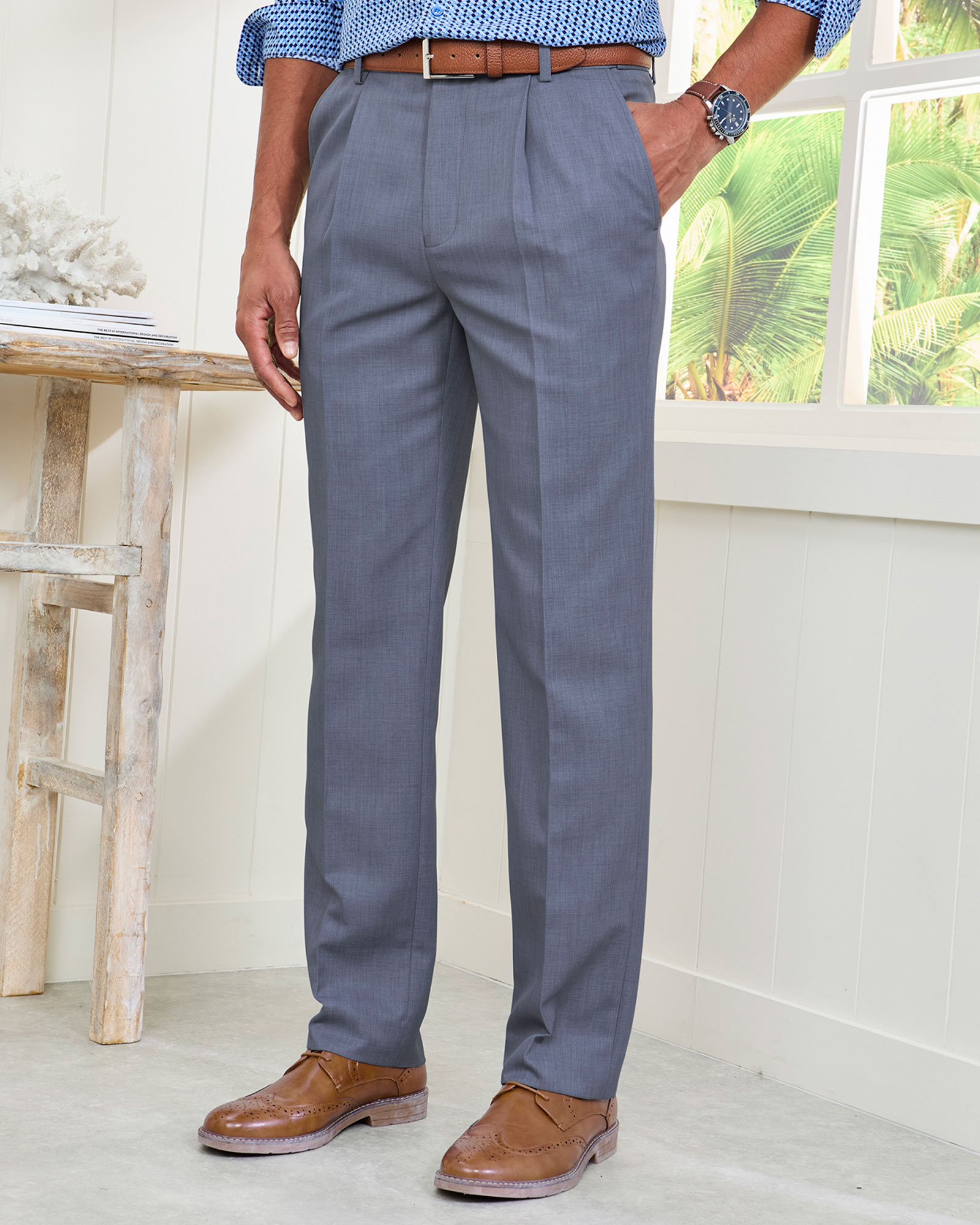 Pleat Front Supreme Easy-Care Trousers