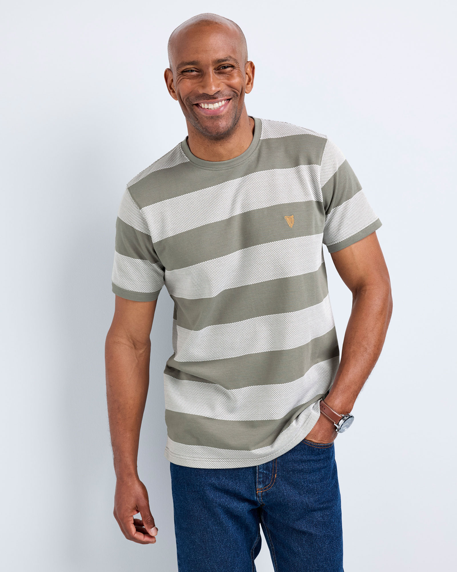 Guinness™ Short Sleeve Textured Stripe T-Shirt