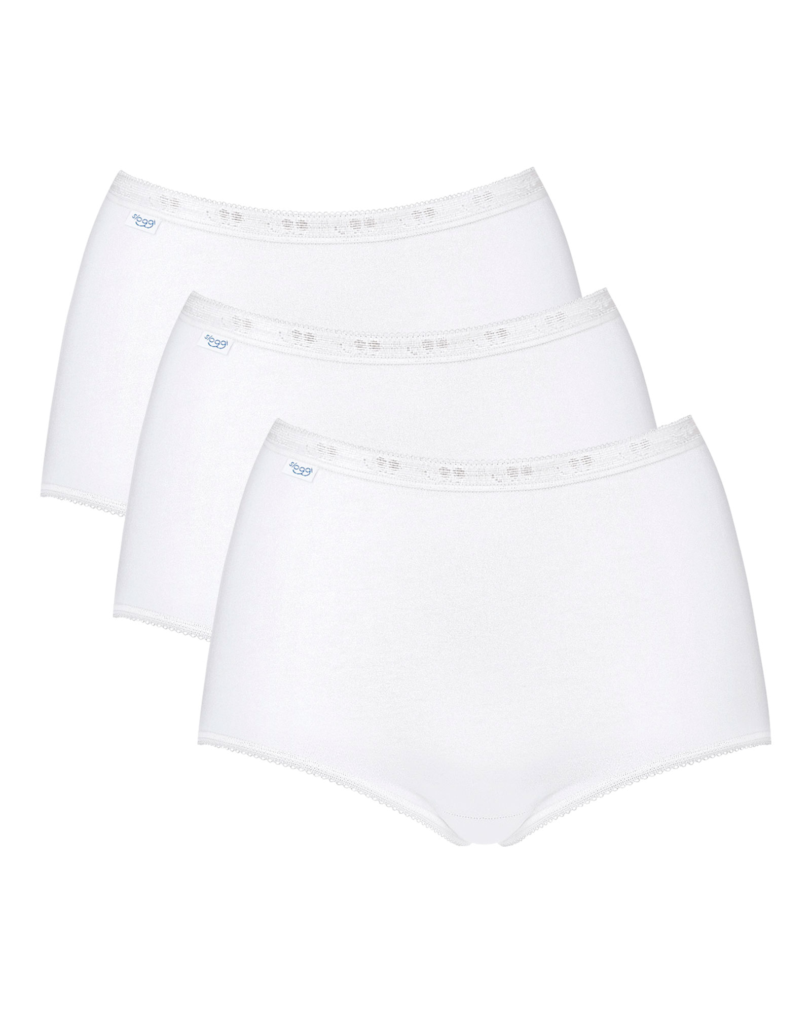 Sloggi Basic Tai-Ladies 95% Cotton Briefs-3 Pair Pack – Whites of