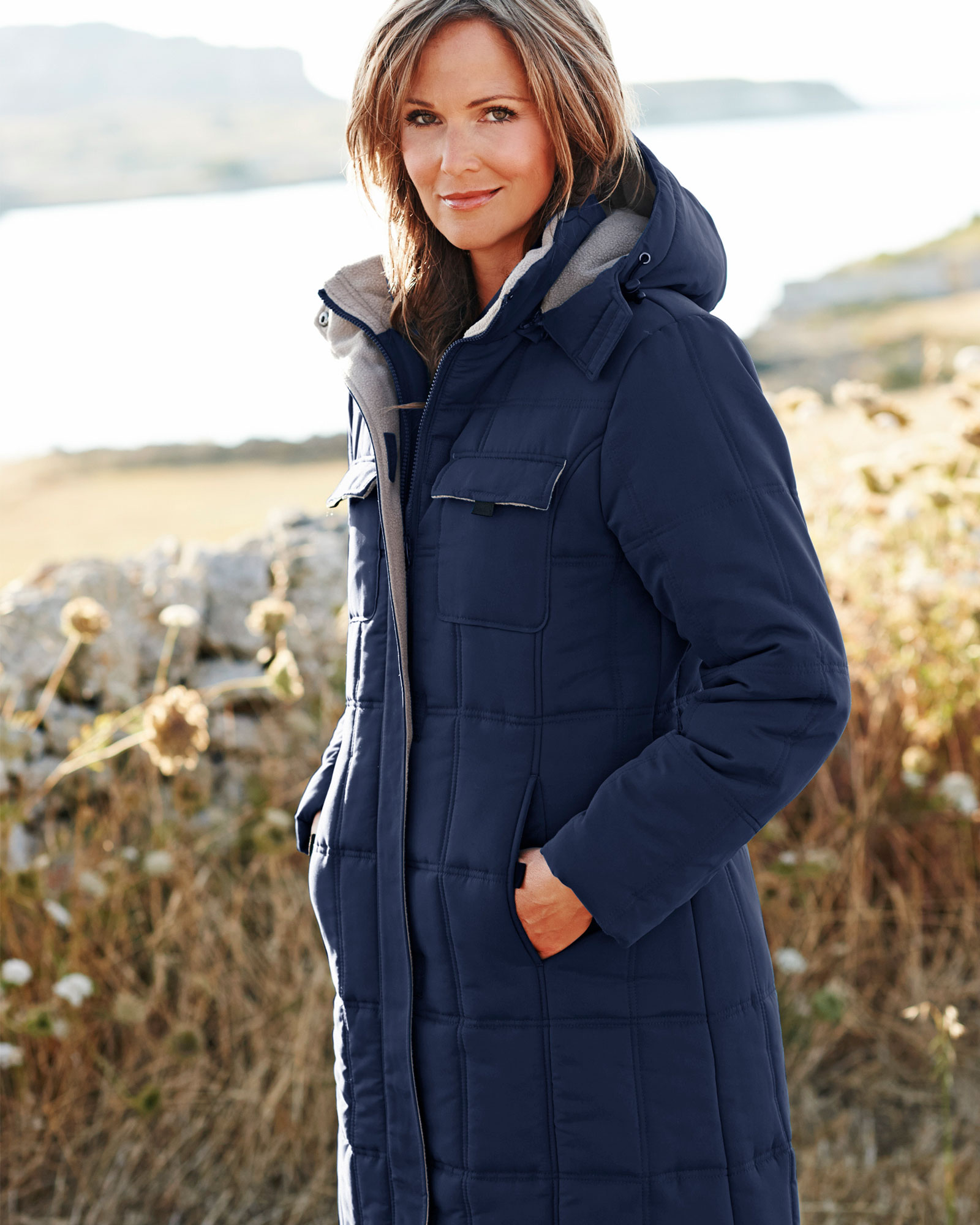 Long Padded Coat at Cotton Traders
