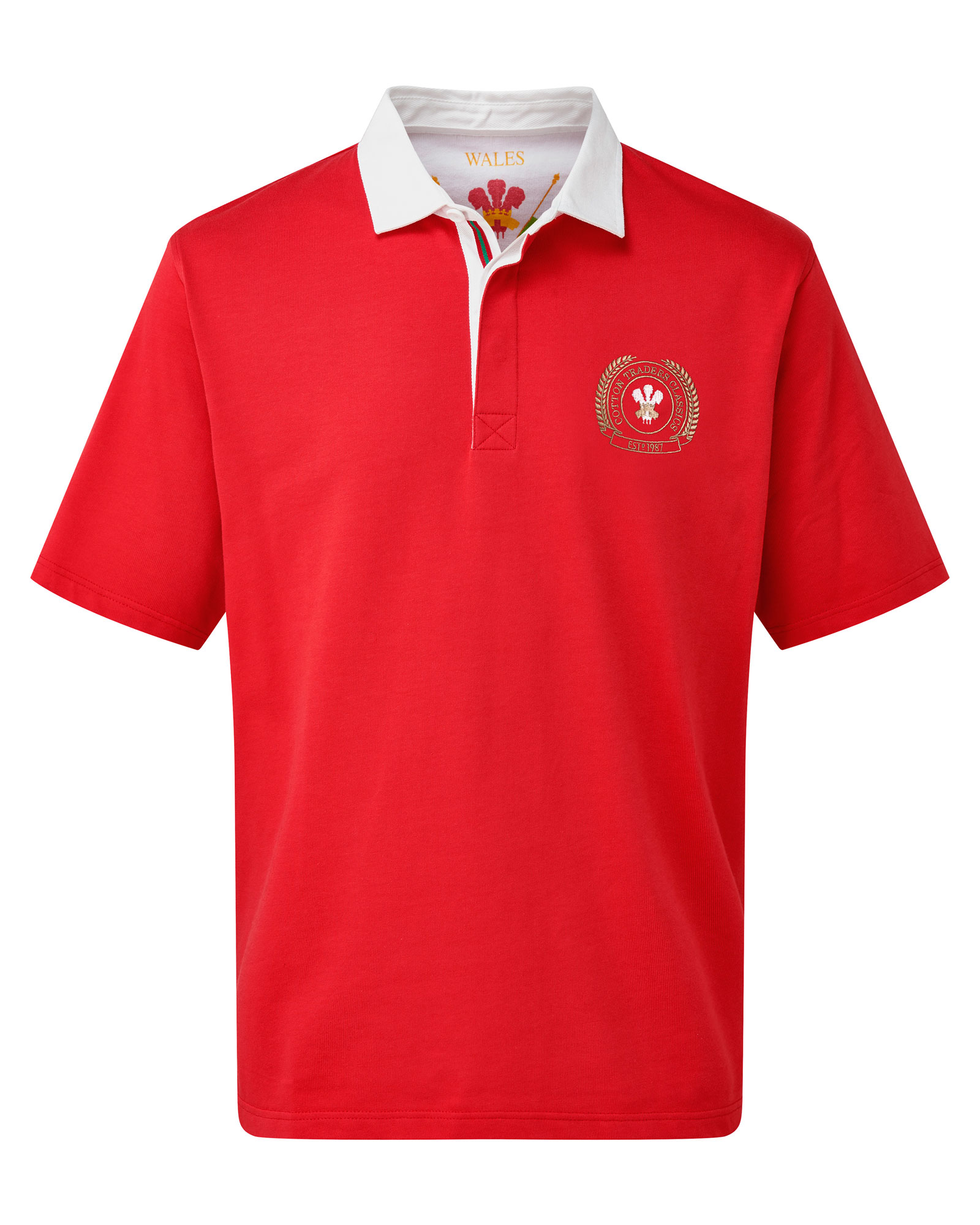 Short Sleeve Wales Rugby Shirt At Cotton Traders