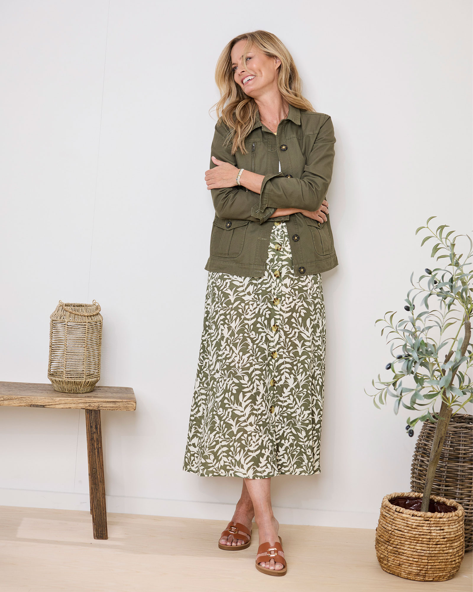 Cotton Cargo Jacket with Pockets