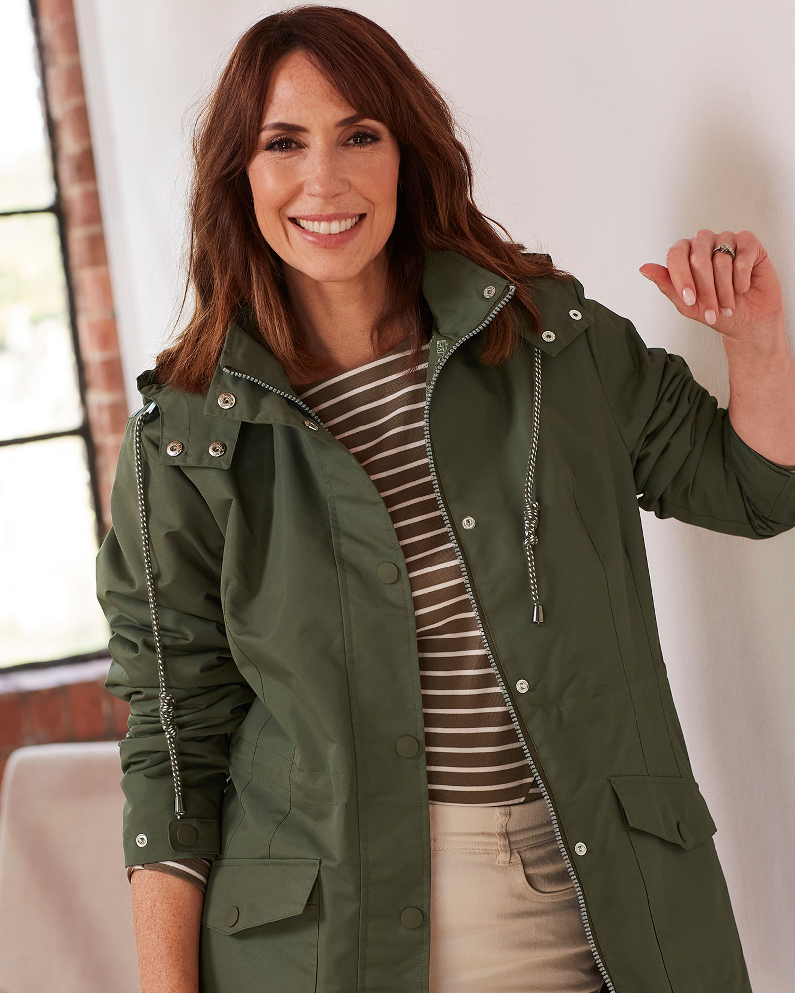 Waterproof Fleece Lined Hooded Jacket at Cotton Traders